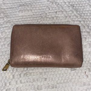 Fossil rose gold wallet